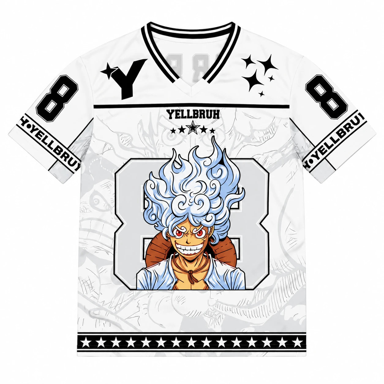 Luffy Gear 5 White Jersey