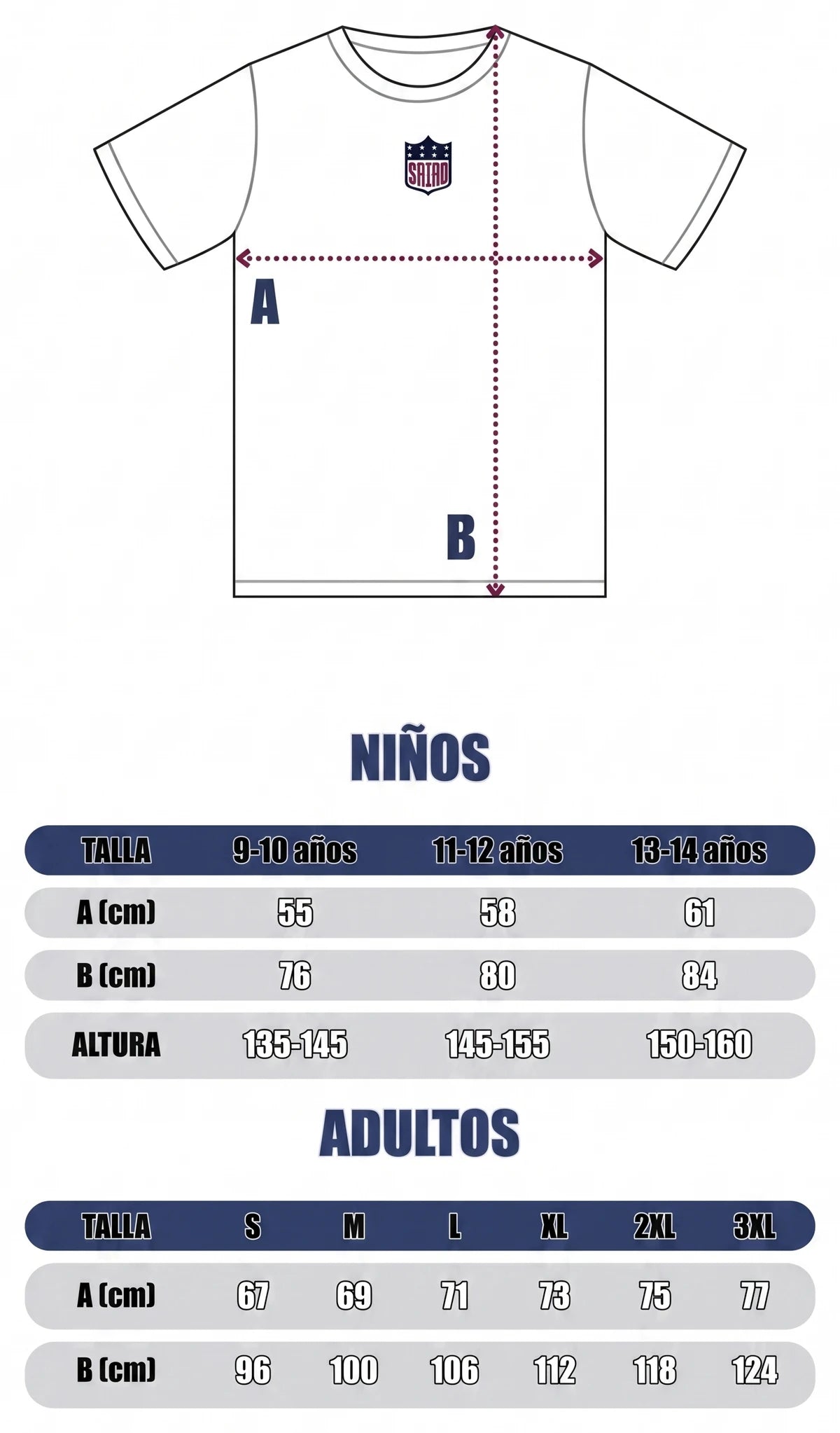 Tabla de tallas